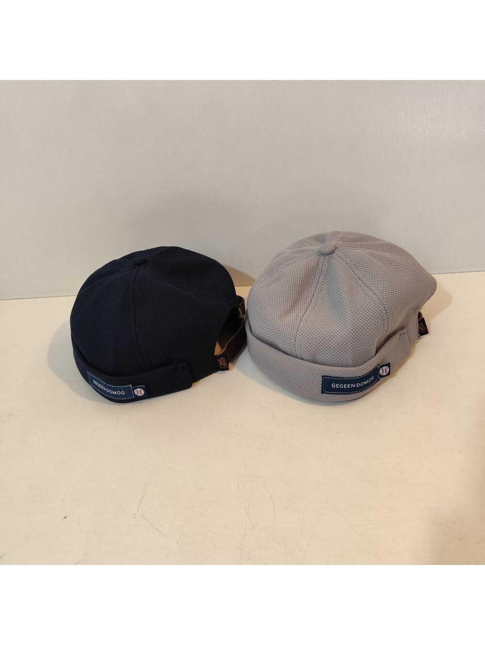 Lot of 2 Gegeen Domog Hat Brimless Cap Fisherman Style Adjustable Leather Strap